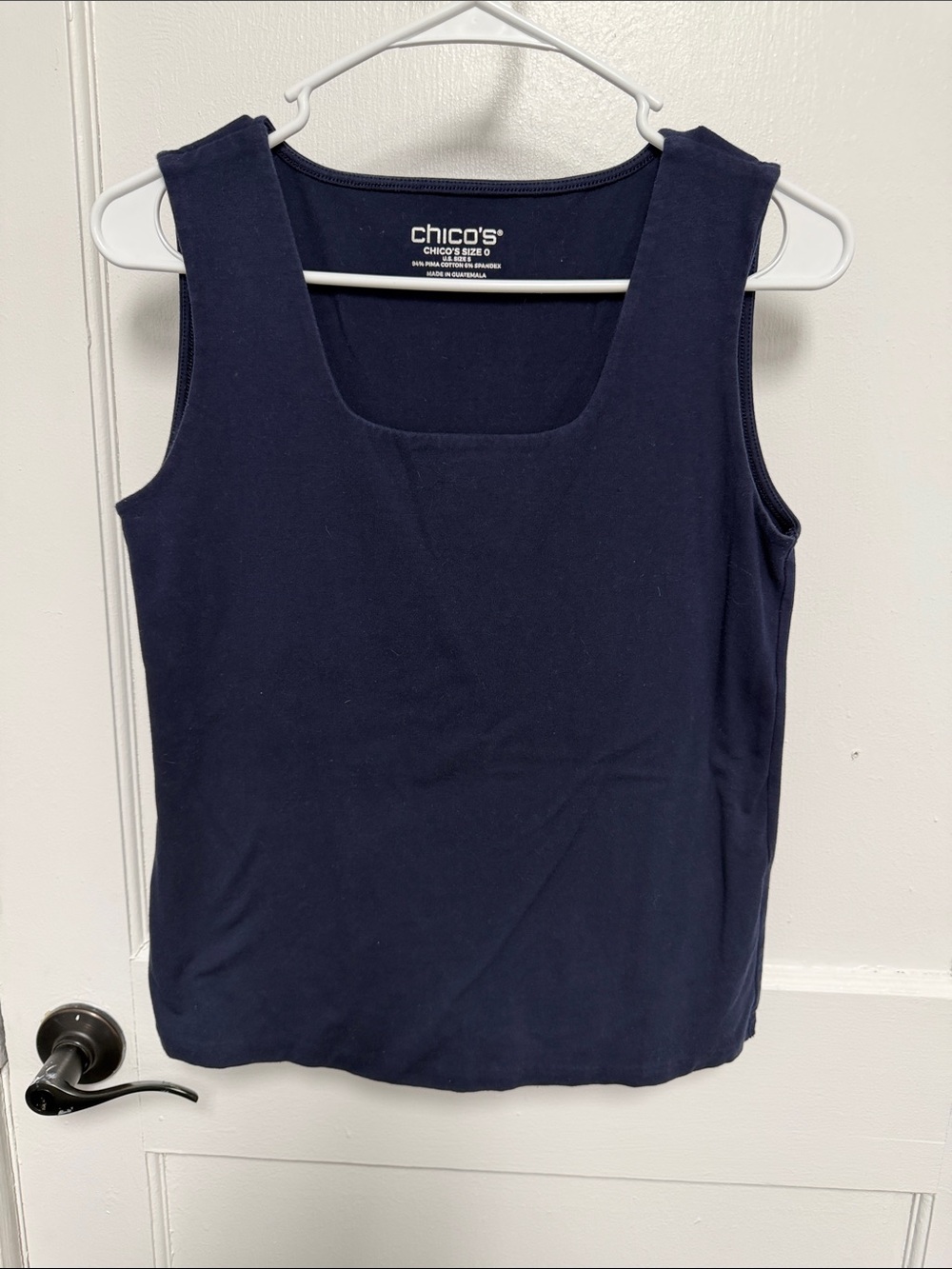 Chico's Navy Square Neck Tank
